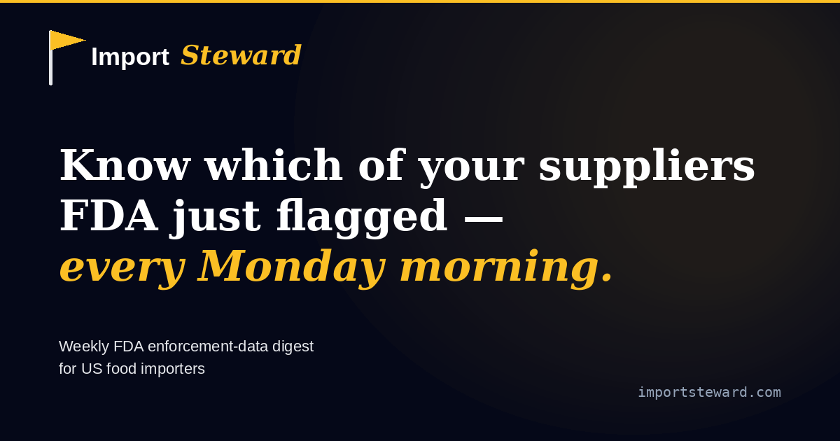 Import Steward website preview